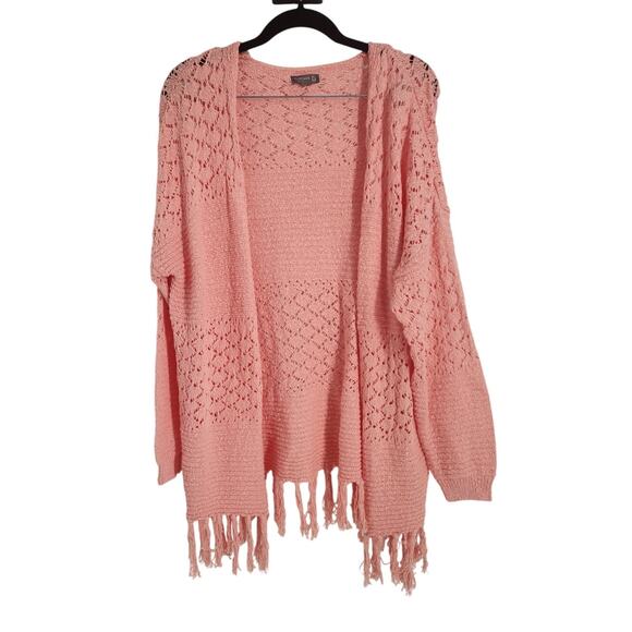 Cupcake Clothing LTD Cotton Pink Open Front Cardigan Sweater Womens Medium M - Picture 1 of 4